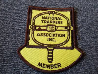 National Trappers Association Member patch - brown & yellow (each)