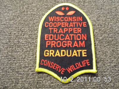 Wisconsin Cooperative Trapper Education Program Gradulate (each)