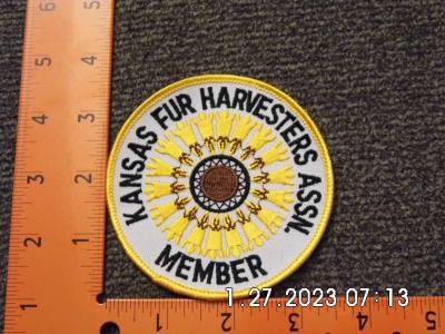 Kansas Fur Harvesters Assn. member Patch (each)