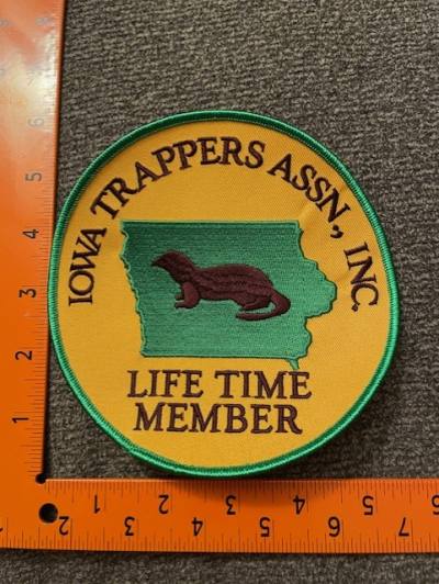 Iowa Life Time Member Patch - 6 inch (each)