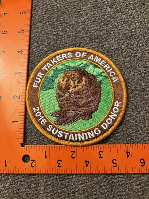 Fur Takers of America 2016 Sustaining Donor patch (each)